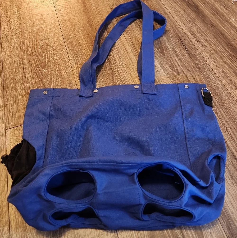 Cat Pouch Carrier Backpack - Blue Size M Soft Hand-Free Adjustable Harness NWOT
